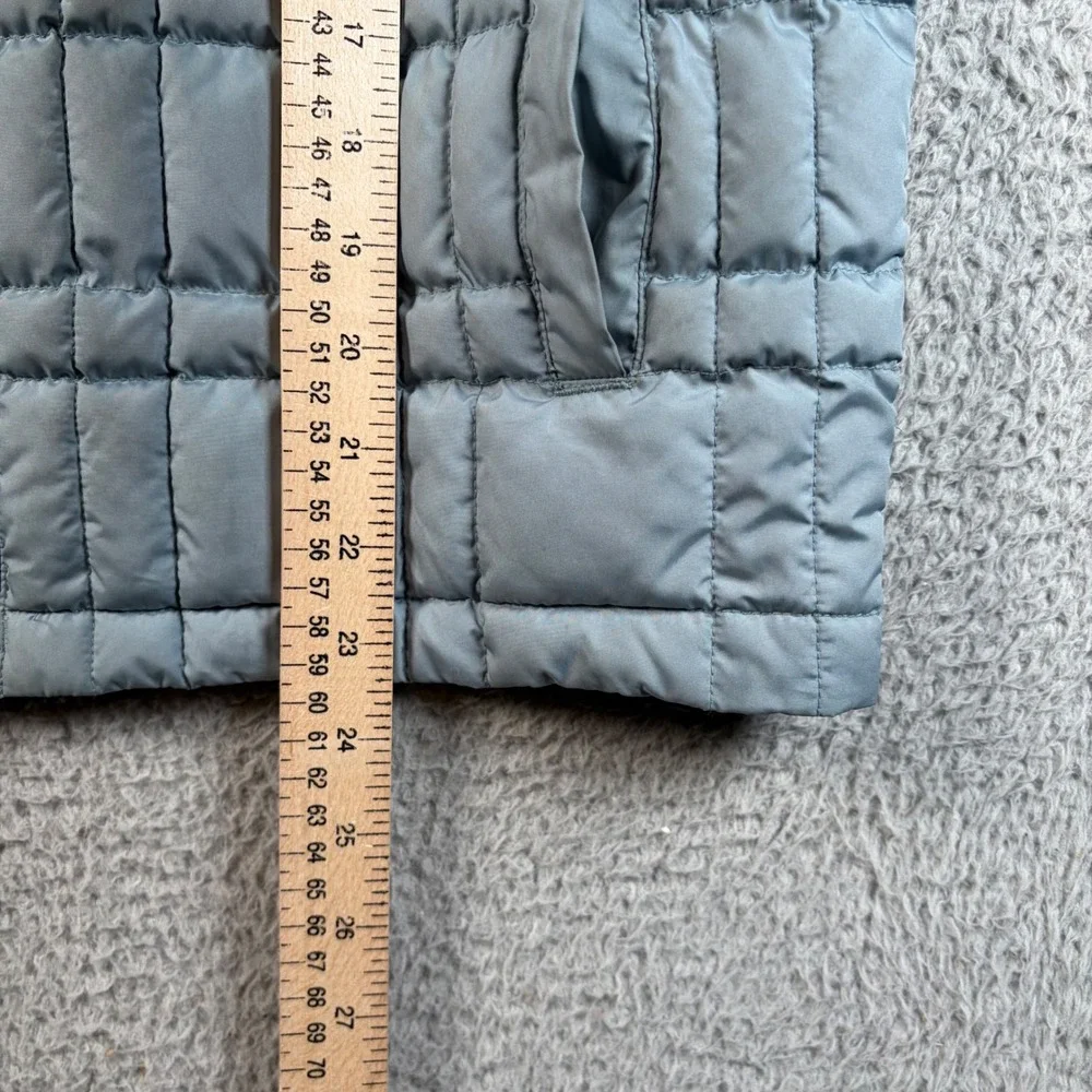 Marmot Boys Featherless Reversible Hooded Hybrid Puffer Navy Blue Grey XL Hiking